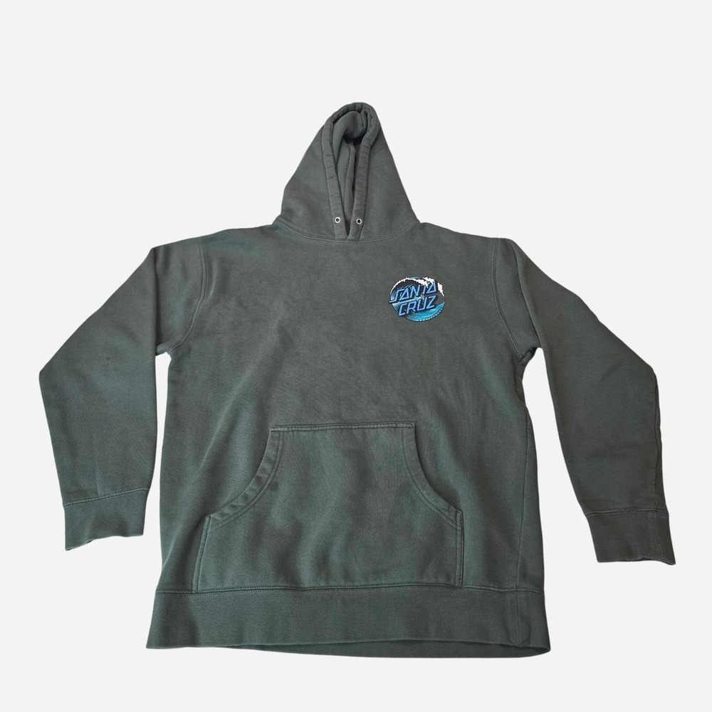 Santa Cruz Skateboards Hoodie with blue circular logo Men's Size M